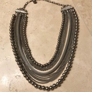 Elegant Silver Multi-Strand Necklace